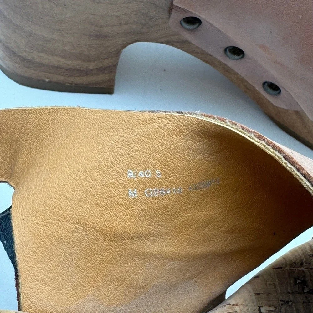 Korks by Kork Ease Sandals Women 9.5 Leather Wedge Slingback Comfort Shoes‎ Tan